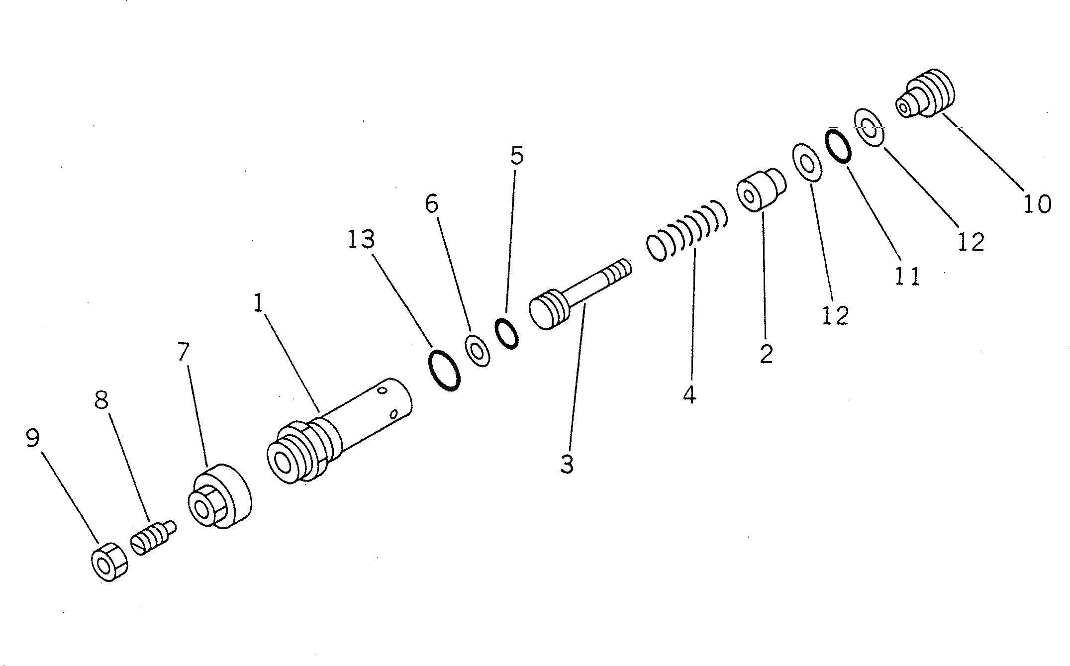 Схема запчастей Komatsu PC1000-1 - РАЗГРУЗ. КЛАПАН (ДЛЯ СТРЕЛЫ И РУКОЯТЬ ЛИНИЯ) УПРАВЛ-Е РАБОЧИМ ОБОРУДОВАНИЕМ