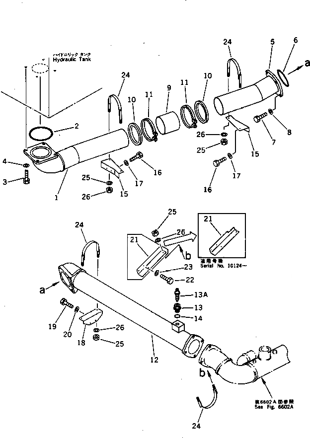 Схема запчастей Komatsu PC1000-1 - ИЗ БАКА В НАСОС ТРУБЫ (/)(№-) УПРАВЛ-Е РАБОЧИМ ОБОРУДОВАНИЕМ