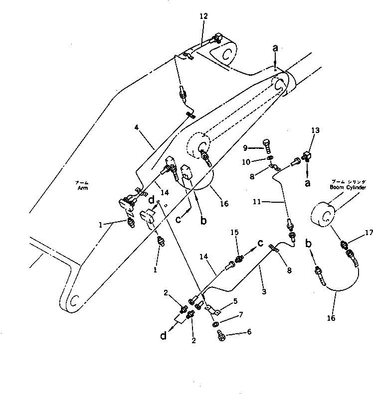 Схема запчастей Komatsu PC1000-1 - РАБОЧЕЕ ОБОРУДОВАНИЕ СМАЗКА (РУКОЯТЬ) (/)(№-8) РАБОЧЕЕ ОБОРУДОВАНИЕ (ПОГРУЗ.)