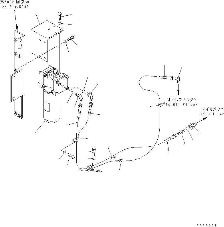 Схема запчастей Komatsu PC1000SP-1 - BY-PASS ФИЛЬТР. ТРУБЫ(№-) КОМПОНЕНТЫ ДВИГАТЕЛЯ И ЭЛЕКТРИКА
