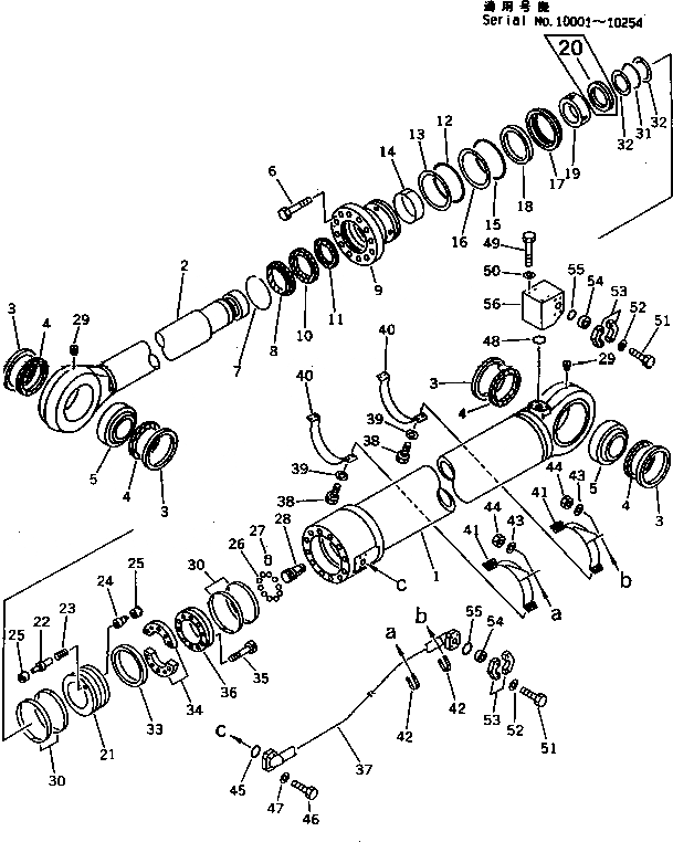Схема запчастей Komatsu PC1000LC-1 - ЦИЛИНДР РУКОЯТИ РАБОЧЕЕ ОБОРУДОВАНИЕ (ЭКСКАВАТ.)