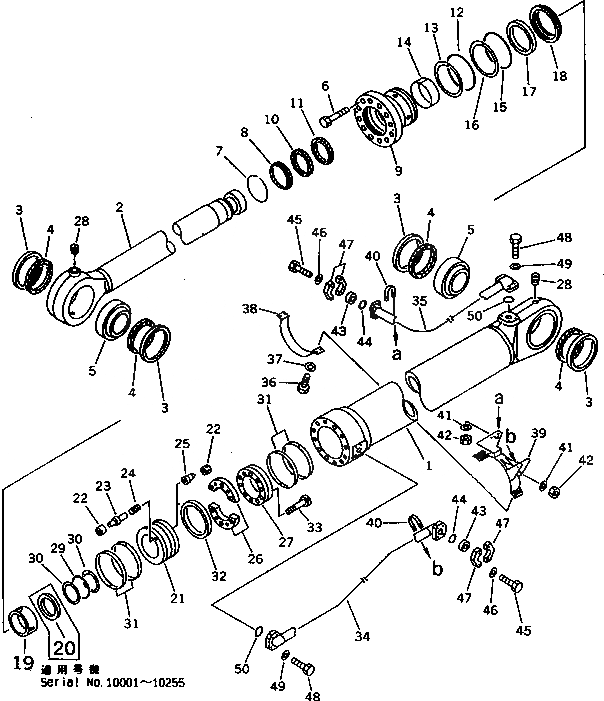 Схема запчастей Komatsu PC1000LC-1 - ЦИЛИНДР КОВША РАБОЧЕЕ ОБОРУДОВАНИЕ (ЭКСКАВАТ.)