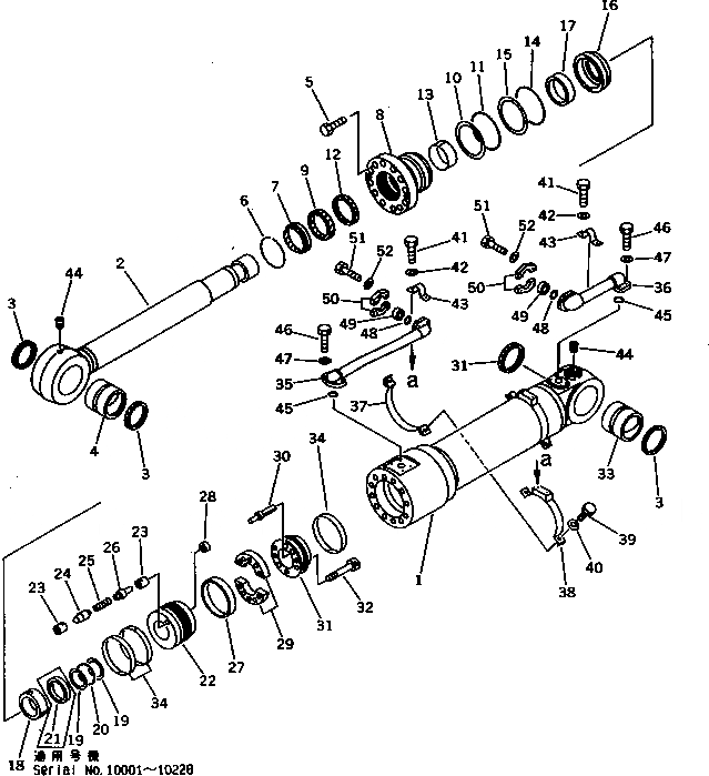 Схема запчастей Komatsu PC1000LC-1 - НИЖН. ЦИЛИНДР РАБОЧЕЕ ОБОРУДОВАНИЕ (ПОГРУЗ.)