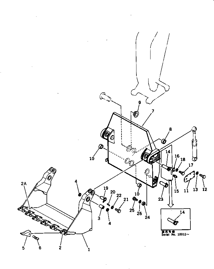 Схема запчастей Komatsu PC1000LC-1 - КОВШ¤ .M (ГОРИЗОНТАЛЬН. ПАЛЕЦ) (ДЛЯ НИЖН. РАЗГРУЗКА) РАБОЧЕЕ ОБОРУДОВАНИЕ (ПОГРУЗ.)
