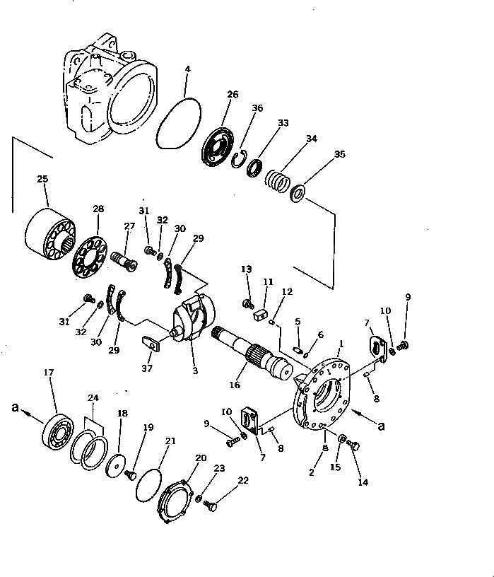 Схема запчастей Komatsu PC1000SE-1 - ГИДР. НАСОС. NO. (НАСОС /) (/) (С -STAGE SELECTOR MODE OLSS)(№-) УПРАВЛ-Е РАБОЧИМ ОБОРУДОВАНИЕМ