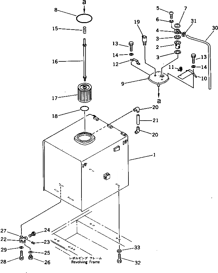 Схема запчастей Komatsu PC1000SE-1 - ГИДРАВЛ МАСЛ. БАК (С АНТИВАНДАЛЬН.) УПРАВЛ-Е РАБОЧИМ ОБОРУДОВАНИЕМ