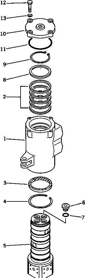 Схема запчастей Komatsu PC100L-3 - ПОВОРОТНОЕ СОЕДИНЕНИЕ ХОД И КОНЕЧНАЯ ПЕРЕДАЧА