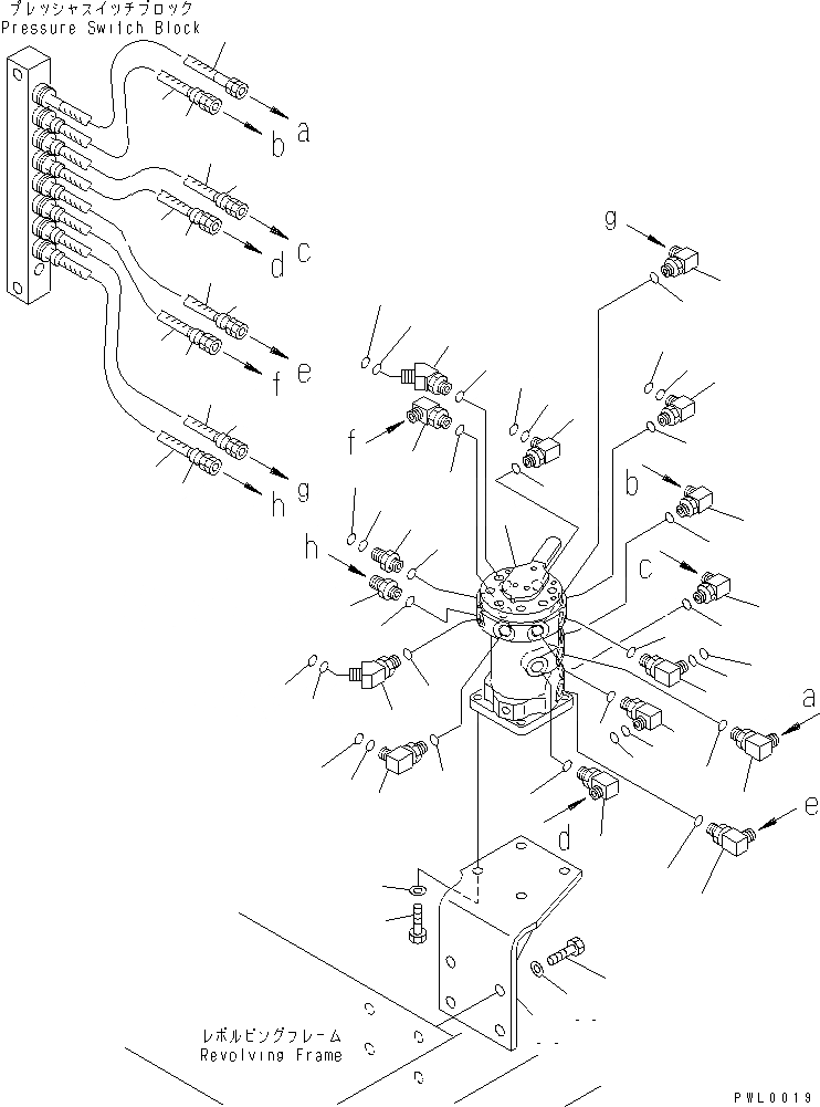 Схема запчастей Komatsu PC100L-6 - MALTIPLE PATTERN (ТРУБЫ) (WAY)(№-) ГИДРАВЛИКА