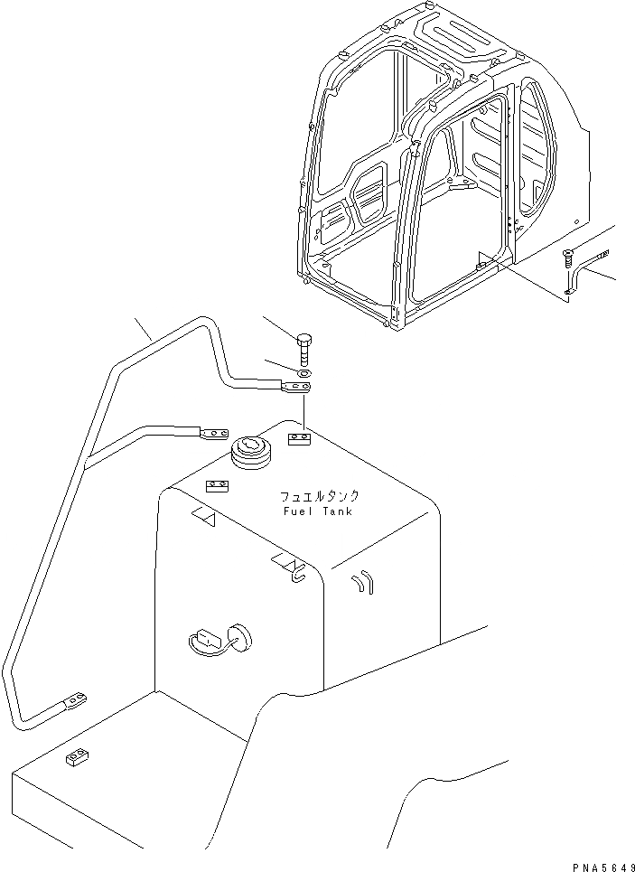 Схема запчастей Komatsu PC100L-6 - HANDRAIL ЧАСТИ КОРПУСА