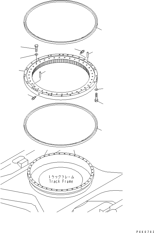 Схема запчастей Komatsu PC100L-6 - ПОВОРОТН. КРУГ(№8-) ПОВОРОТН. КРУГ И КОМПОНЕНТЫ
