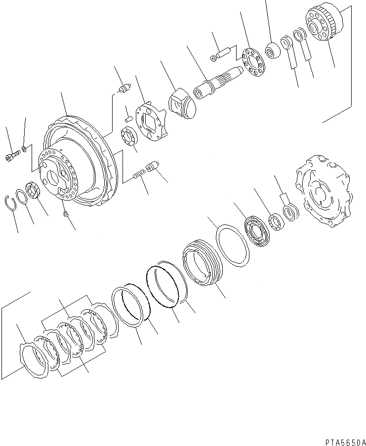Схема запчастей Komatsu PC100L-6 - МОТОР ХОДА (/)(№-) ОСНОВН. КОМПОНЕНТЫ И РЕМКОМПЛЕКТЫ