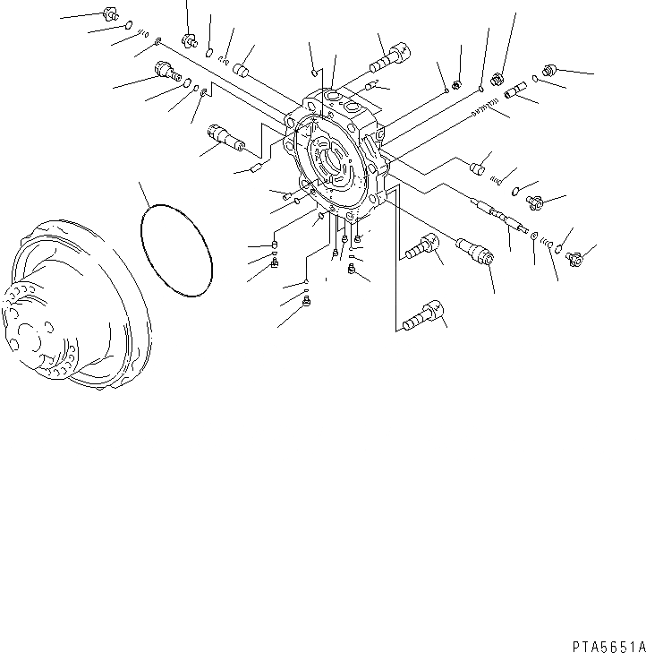 Схема запчастей Komatsu PC100L-6 - МОТОР ХОДА (/)(№-) ОСНОВН. КОМПОНЕНТЫ И РЕМКОМПЛЕКТЫ