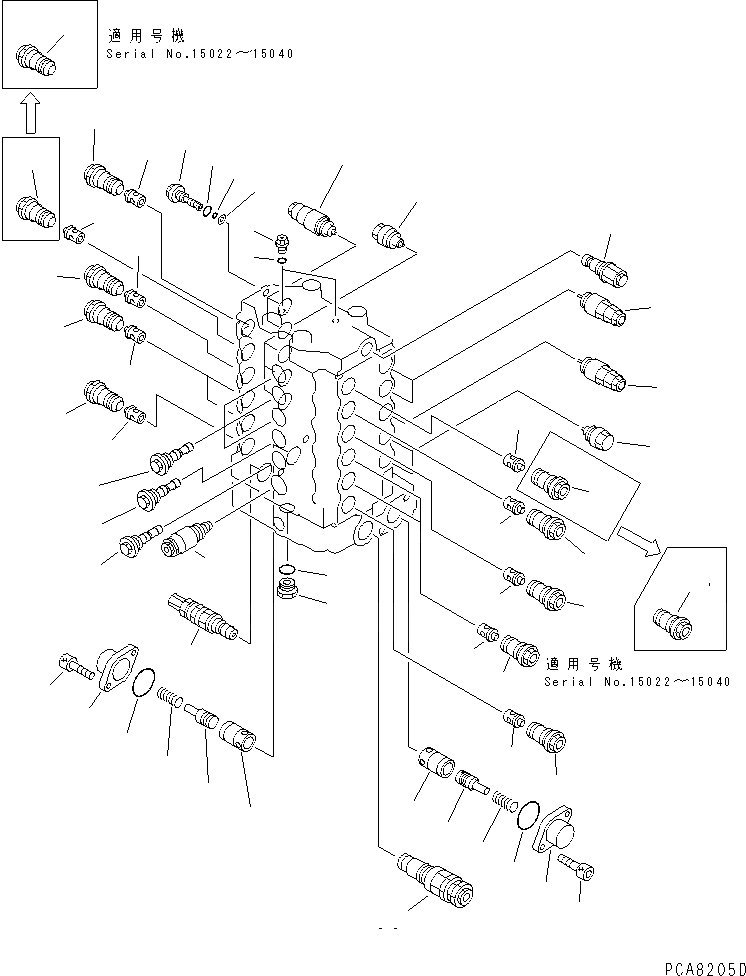 Схема запчастей Komatsu PC100L-6 - ОСНОВН. КЛАПАН (-АКТУАТОР) (/)(№-) ОСНОВН. КОМПОНЕНТЫ И РЕМКОМПЛЕКТЫ