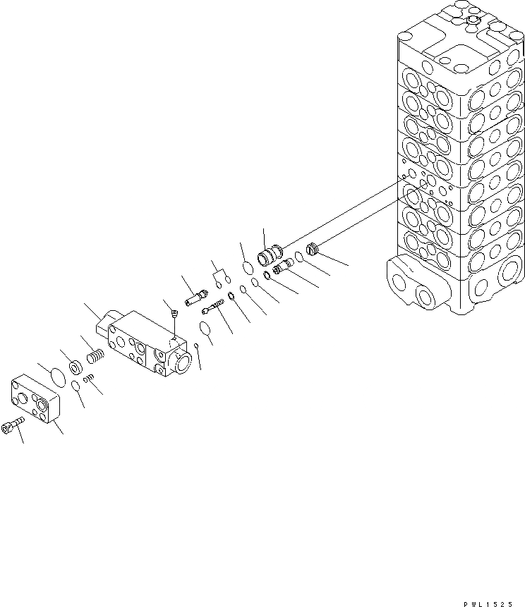 Схема запчастей Komatsu PC100L-6 - ОСНОВН. КЛАПАН (8-КЛАПАН) (/)(№-) ОСНОВН. КОМПОНЕНТЫ И РЕМКОМПЛЕКТЫ