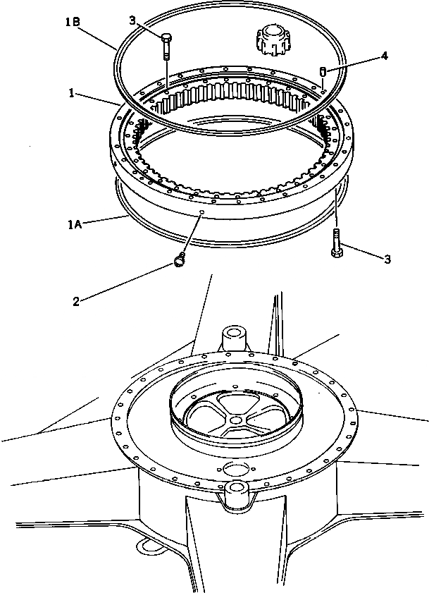 Схема запчастей Komatsu PC100SS-3 - ПОВОРОТН. КРУГ ПОВОРОТН. И СИСТЕМА УПРАВЛЕНИЯ
