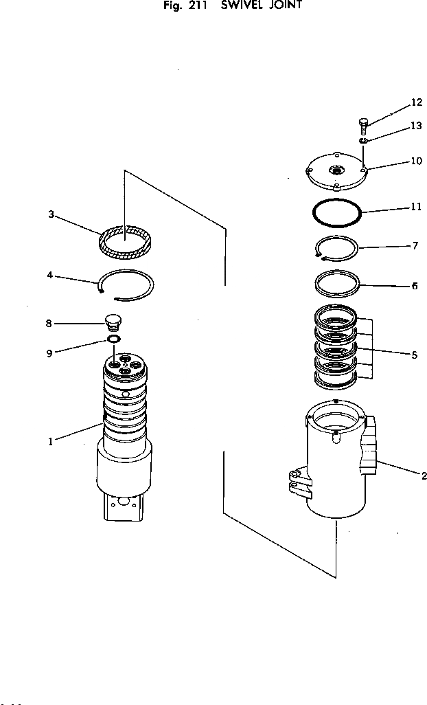 Схема запчастей Komatsu PC100U-2 - ПОВОРОТНОЕ СОЕДИНЕНИЕ ХОД И КОНЕЧНАЯ ПЕРЕДАЧА