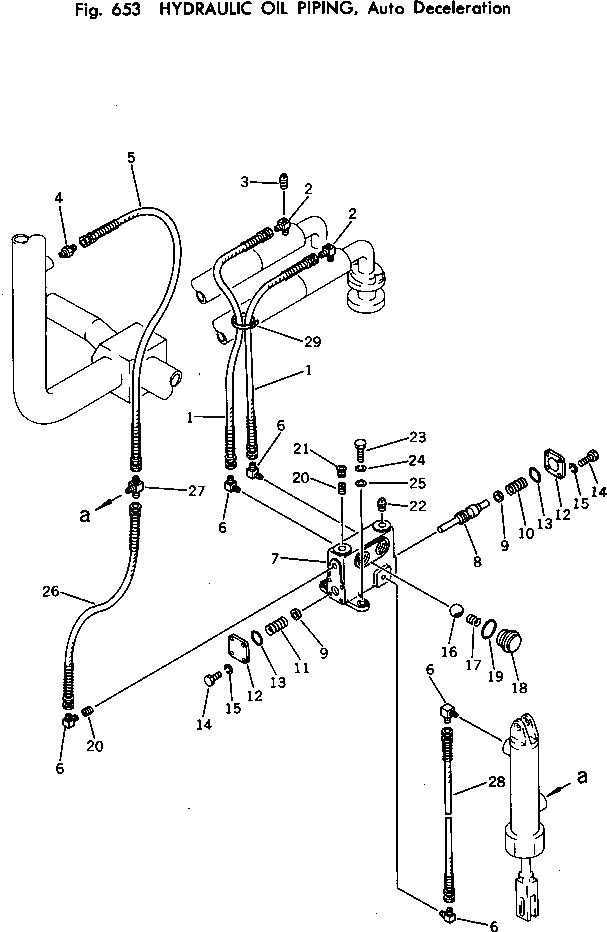 Схема запчастей Komatsu PC100U-2 - ГИДРАВЛ МАСЛОПРОВОДЯЩАЯ ЛИНИЯ¤ АВТОМ. ЗАМЕДЛЕНИЕ ОБОРОТОВ УПРАВЛ-Е РАБОЧИМ ОБОРУДОВАНИЕМ