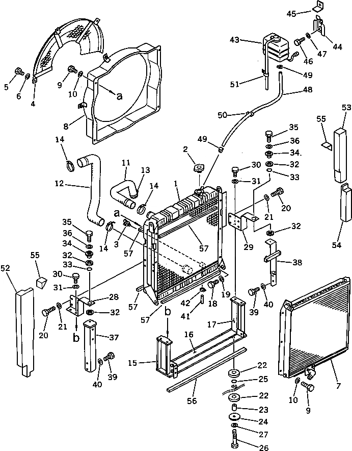 Схема запчастей Komatsu PC100U-3 - РАДИАТОР И МАСЛООХЛАДИТЕЛЬ(№-) КОМПОНЕНТЫ ДВИГАТЕЛЯ И ЭЛЕКТРИКА