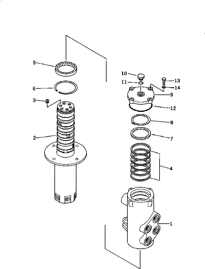 Схема запчастей Komatsu PC100U-3 - РАБОЧЕЕ ОБОРУДОВАНИЕ ПОВОРОТНОЕ СОЕДИНЕНИЕ УПРАВЛ-Е РАБОЧИМ ОБОРУДОВАНИЕМ