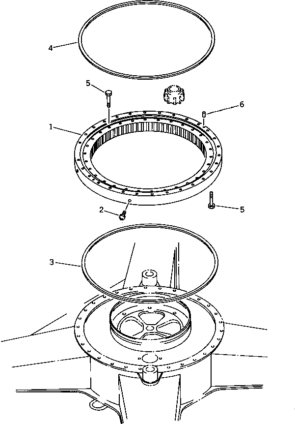 Схема запчастей Komatsu PC100US-3 - ПОВОРОТН. КРУГ ПОВОРОТН. СИСТЕМА