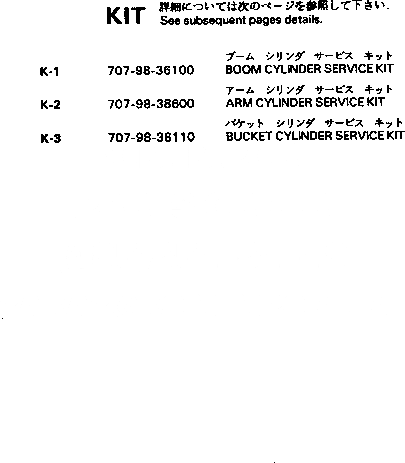 Схема запчастей Komatsu PC100US-3 - КОМПЛЕКТ МАРКИРОВКА¤ ИНСТРУМЕНТ И РЕМКОМПЛЕКТЫ