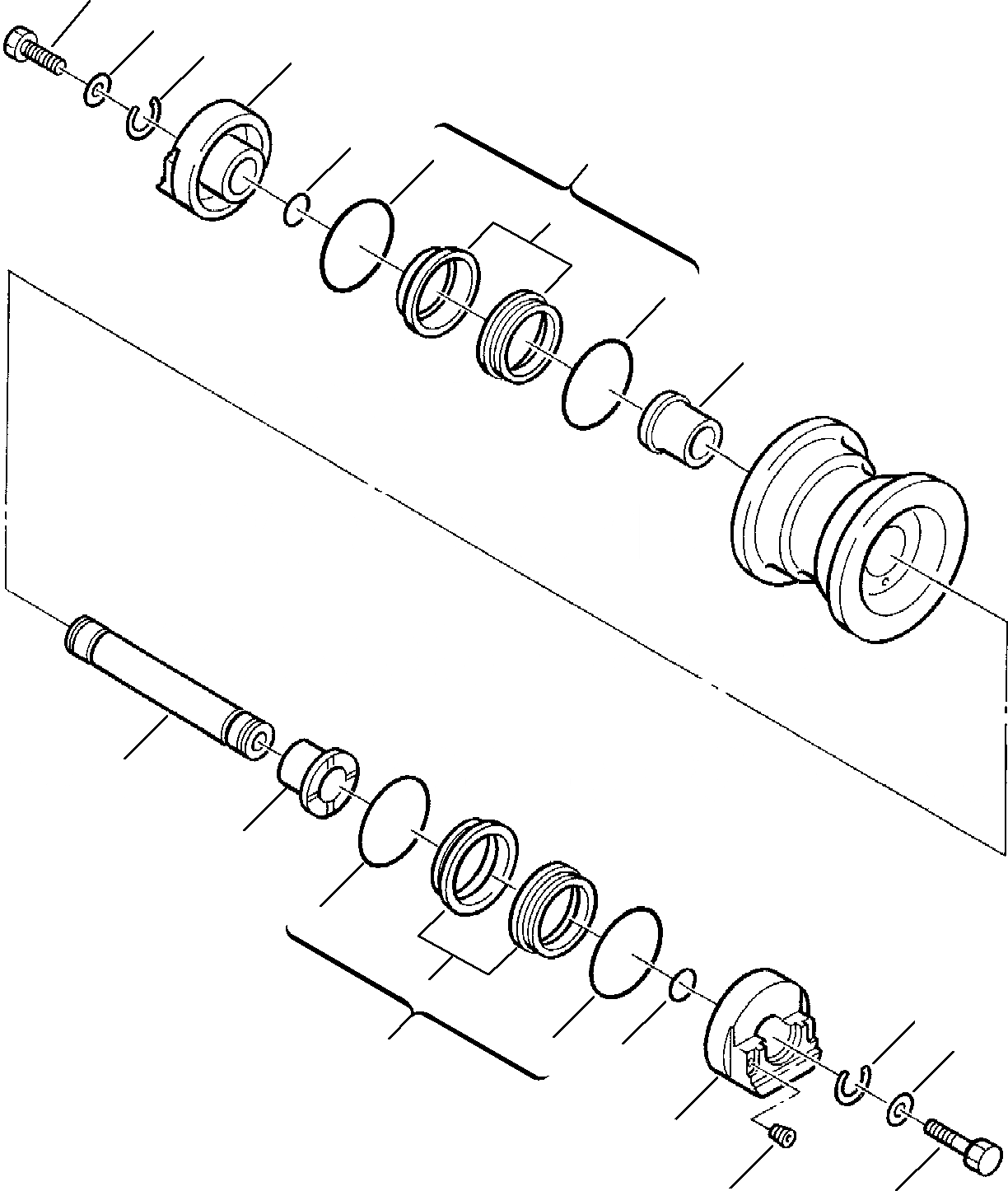 Схема запчастей Komatsu PC10-7 - ОПОРНЫЙ КАТОК (ДЛЯ РЕЗИН. SHOE) ХОДОВАЯ