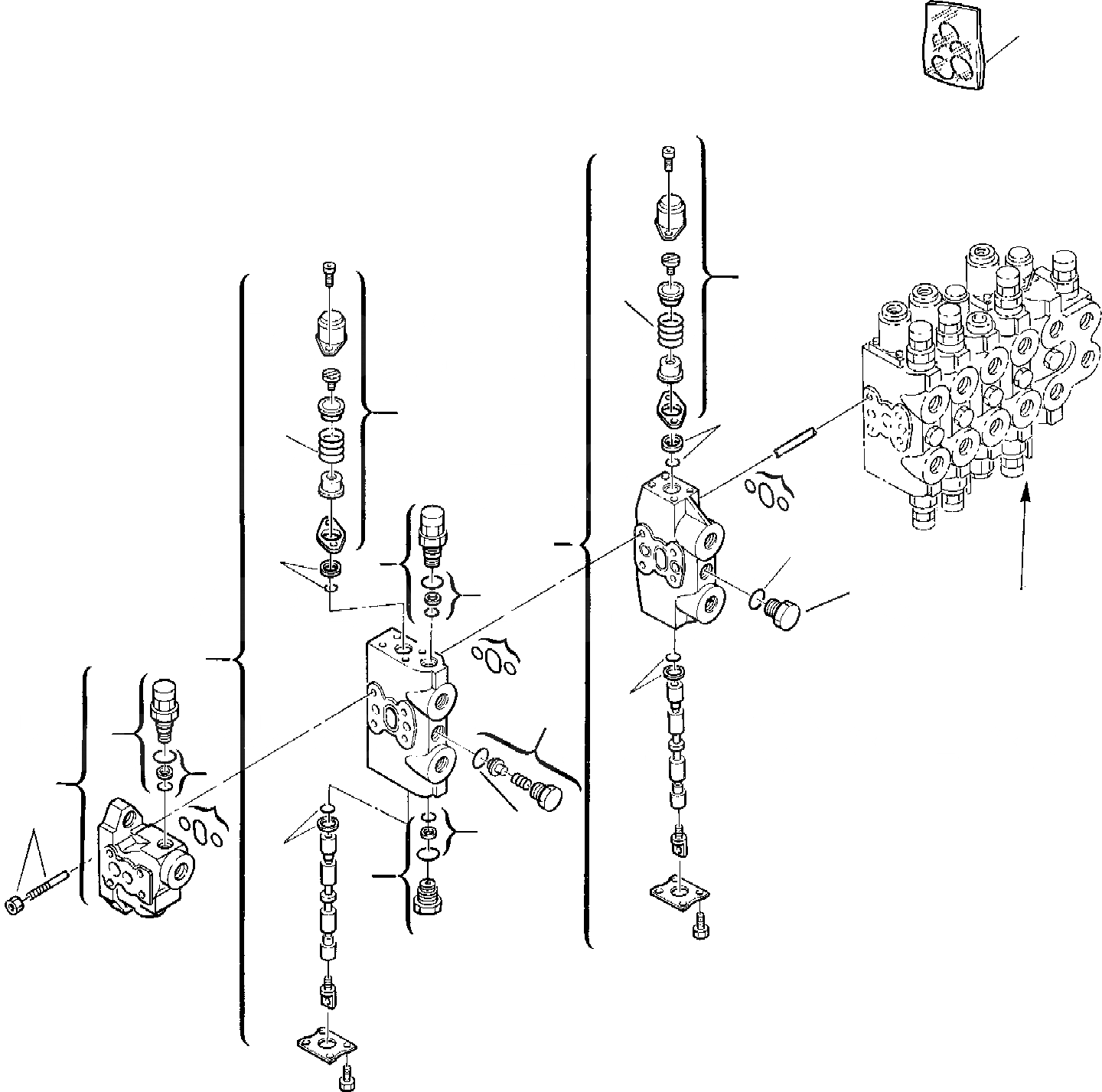 Схема запчастей Komatsu PC10-7 - 7-СЕКЦИОНН. УПРАВЛЯЮЩ. КЛАПАН (/) УПРАВЛ-Е РАБОЧИМ ОБОРУДОВАНИЕМ