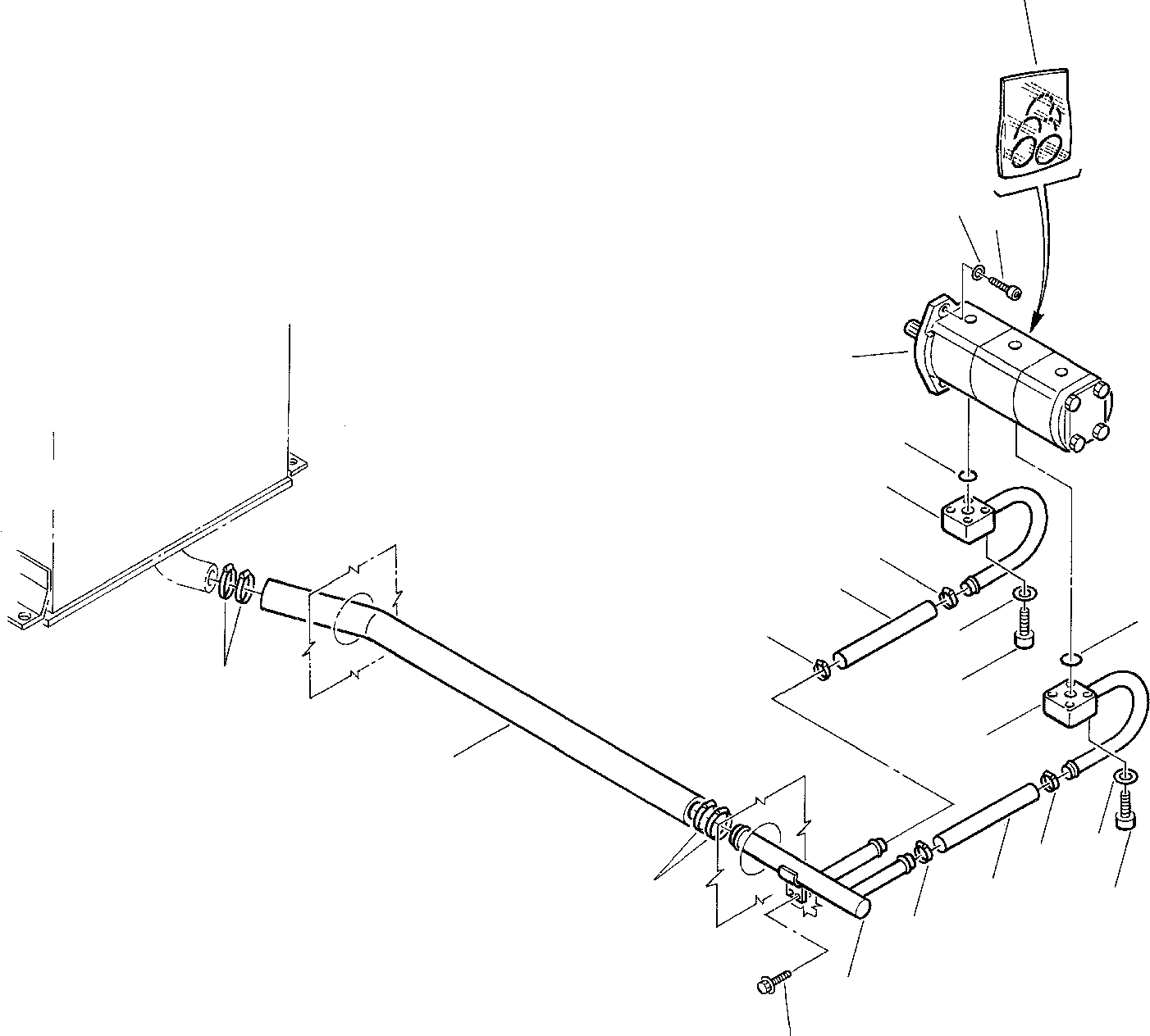 Схема запчастей Komatsu PC10-7 - ГИДРОЛИНИЯ (ВСАСЫВ. ЛИНИЯ) УПРАВЛ-Е РАБОЧИМ ОБОРУДОВАНИЕМ