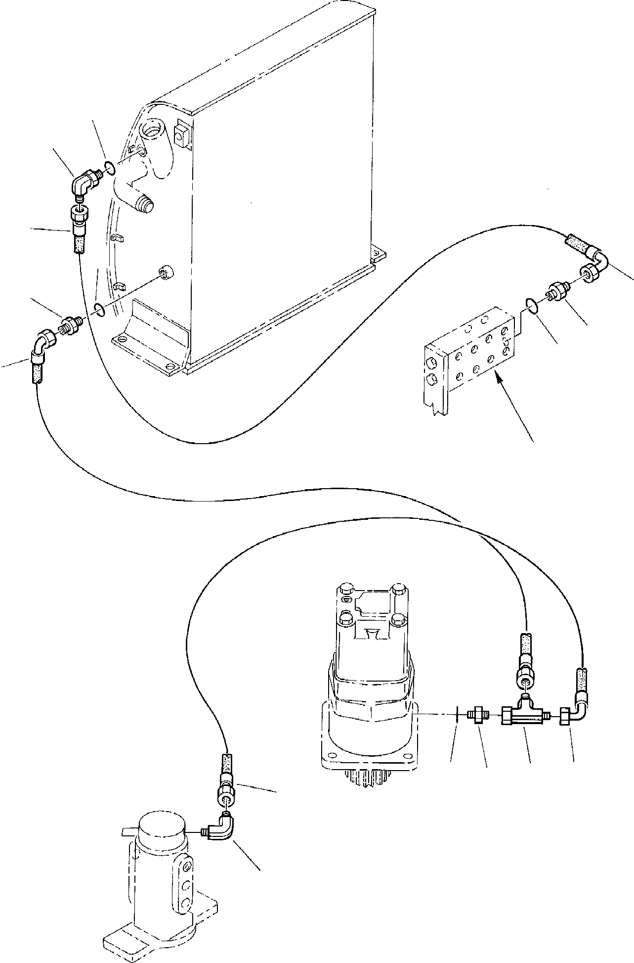 Схема запчастей Komatsu PC10-7 - ГИДРОЛИНИЯ (ВОЗВРАТН. ЛИНИЯ) УПРАВЛ-Е РАБОЧИМ ОБОРУДОВАНИЕМ