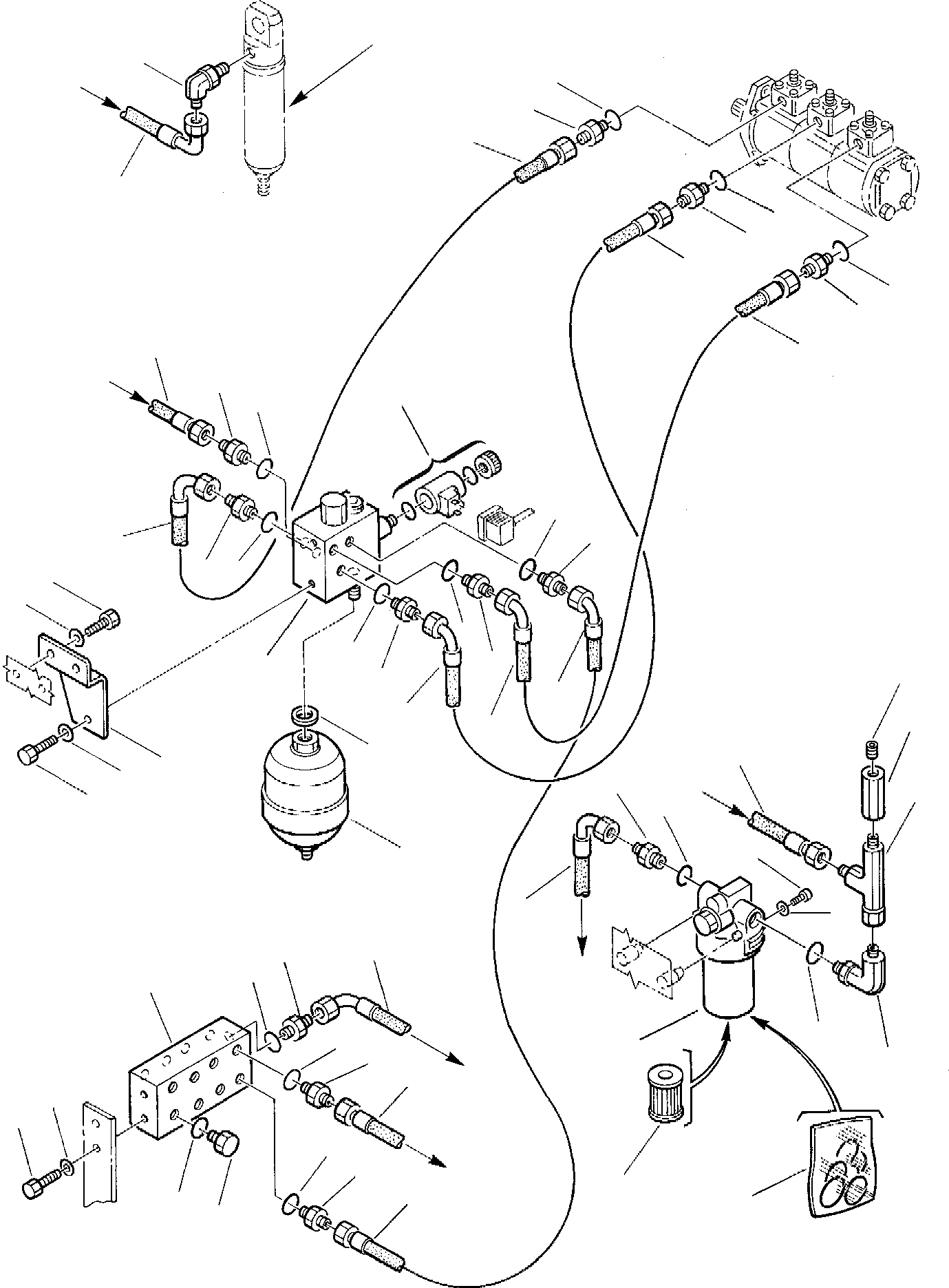 Схема запчастей Komatsu PC10-7 - ГИДРОЛИНИЯ (СЕРВОУПРАВЛ. ЛИНИЯ) УПРАВЛ-Е РАБОЧИМ ОБОРУДОВАНИЕМ