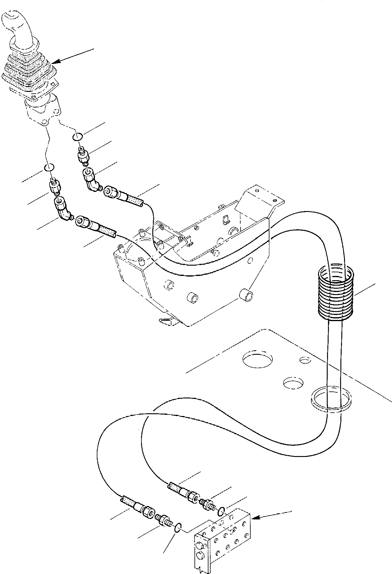 Схема запчастей Komatsu PC10-7 - ГИДРОЛИНИЯ (СЕРВОУПРАВЛ. ЛИНИЯ) (ПРАВ.) УПРАВЛ-Е РАБОЧИМ ОБОРУДОВАНИЕМ