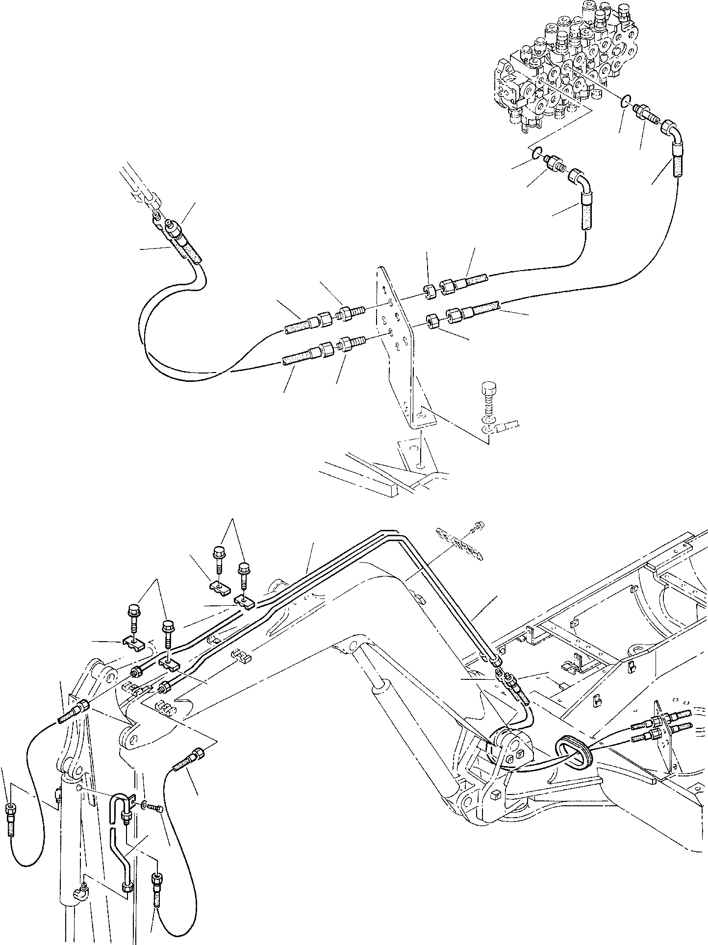 Схема запчастей Komatsu PC10-7 - ГИДРОЛИНИЯ (ЛИНИЯ КОВША) УПРАВЛ-Е РАБОЧИМ ОБОРУДОВАНИЕМ