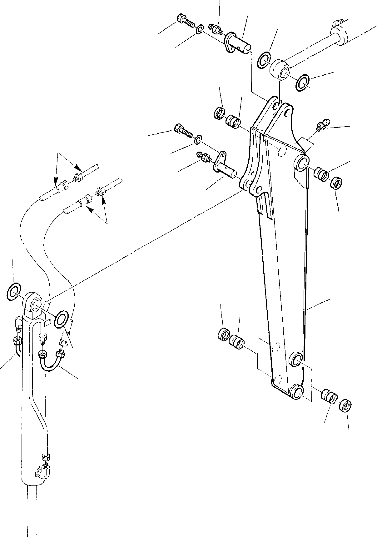 Схема запчастей Komatsu PC10-7 - УДЛИНН. РУКОЯТЬ РАБОЧЕЕ ОБОРУДОВАНИЕ