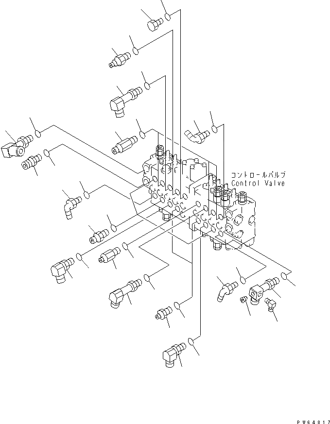 Схема запчастей Komatsu PC10MR-1 - ОСНОВН. УПРАВЛ-Е (СОЕДИНИТЕЛЬН. ЧАСТИ ДЛЯ ОСНОВН. КЛАПАН)(№-88) КАБИНА ОПЕРАТОРА И СИСТЕМА УПРАВЛЕНИЯ