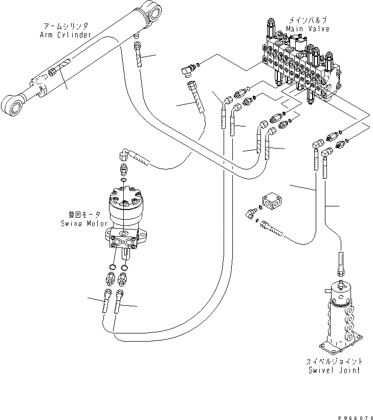 Схема запчастей Komatsu PC10MR-1-A - ЛИНИЯ АКТУАТОРА (ЦИЛИНДР РУКОЯТИ¤ МОТОР ПОВОРОТА ЛИНИЯ) (РЕГУЛЯТОР)(№7-) ГИДРАВЛИКА