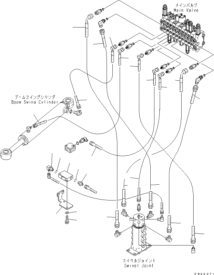 Схема запчастей Komatsu PC10MR-1-A - ЛИНИЯ АКТУАТОРА (ПОВОРОТНОЕ СОЕДИНЕНИЕ¤ ЦИЛИНДР ПОВОРОТА СТРЕЛЫ ЛИНИЯ) (РЕГУЛЯТОР)(№7-) ГИДРАВЛИКА