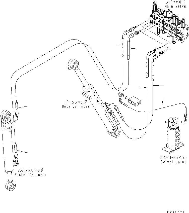 Схема запчастей Komatsu PC10MR-1-A - ЛИНИЯ АКТУАТОРА (СТРЕЛА¤ ЦИЛИНДР КОВША) (РЕГУЛЯТОР)(№7-) ГИДРАВЛИКА