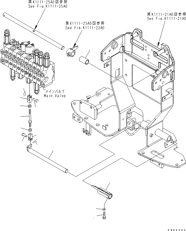Схема запчастей Komatsu PC10MR-1-B - ОСНОВН. УПРАВЛ-Е (2 SPEED CHANGE ПЕДАЛЬ) (ФИКС. GAUGE)(№-) КАБИНА ОПЕРАТОРА И СИСТЕМА УПРАВЛЕНИЯ
