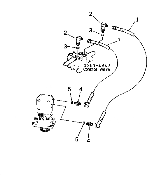 Схема запчастей Komatsu PC10N-7 - ГИДРОЛИНИЯ (МОТОР ПОВОРОТА ЛИНИЯ) ГИДРАВЛИКА