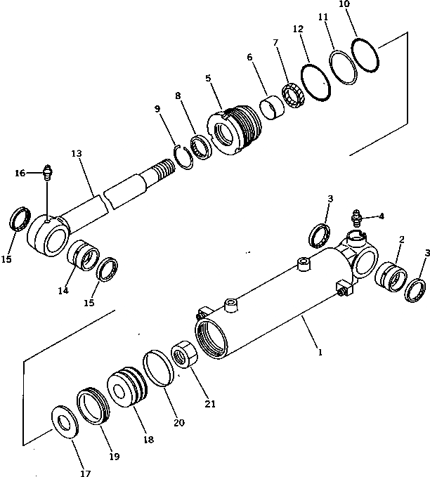 Схема запчастей Komatsu PC10N-7 - ЦИЛИНДР ПОДЪЕМА ОТВАЛА РАБОЧЕЕ ОБОРУДОВАНИЕ