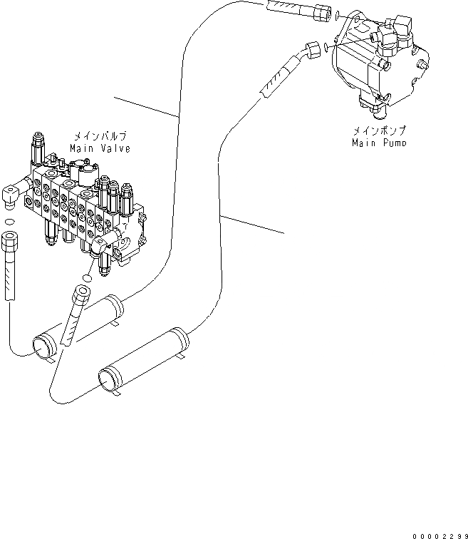 Схема запчастей Komatsu PC10UU-3 - ГИДРОЛИНИЯ (ЛИНИЯ ПОДАЧИ)(№8-) ГИДРАВЛИКА
