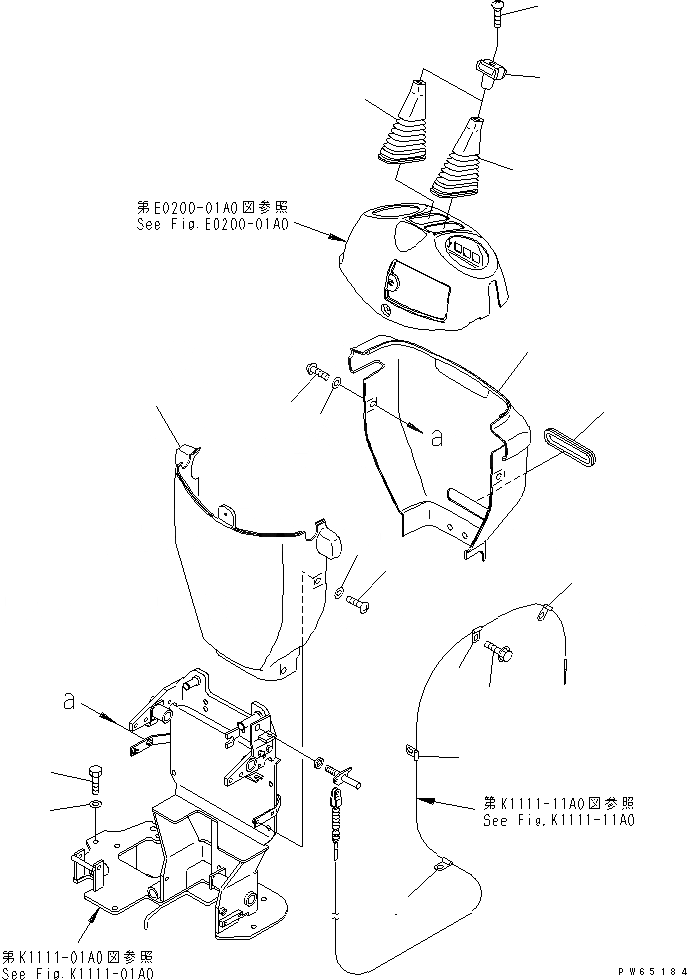 Схема запчастей Komatsu PC10UU-3 - ОСНОВН. УПРАВЛ-Е (РЫЧАГ СТОЙКА COVER)(№-99) КАБИНА ОПЕРАТОРА И СИСТЕМА УПРАВЛЕНИЯ