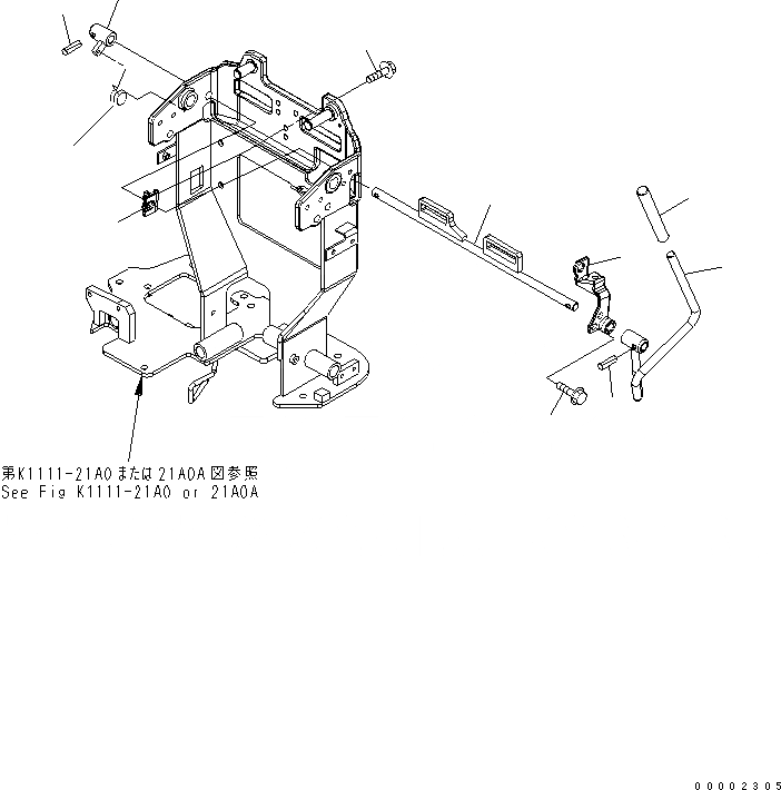 Схема запчастей Komatsu PC10UU-3 - ОСНОВН. УПРАВЛ-Е (РЫЧАГ БЛОКИРОВКИ РАБОЧ. ОБОРУД.)(№7-7) КАБИНА ОПЕРАТОРА И СИСТЕМА УПРАВЛЕНИЯ
