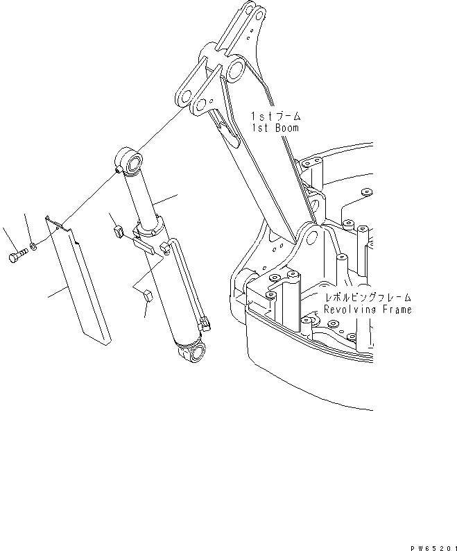 Схема запчастей Komatsu PC10UU-3 - ЦИЛИНДР СТРЕЛЫ(ЦИЛИНДР СТРЕЛЫAND COVER) РАБОЧЕЕ ОБОРУДОВАНИЕ