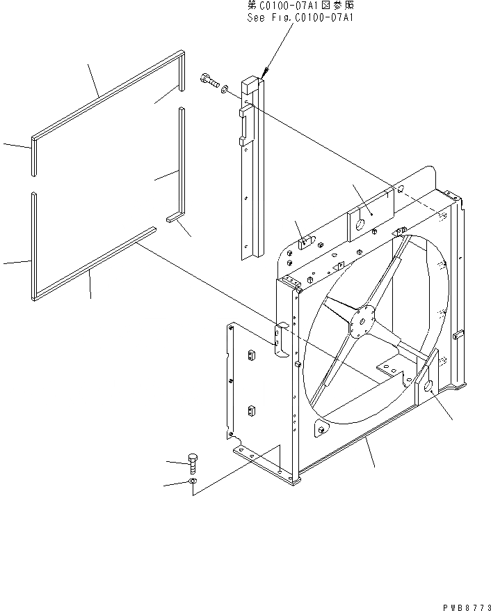 Схема запчастей Komatsu PC1100-6 - ОХЛАЖД-Е (РАДИАТОР И МАСЛООХЛАДИТЕЛЬ) (ЧАСТИ КОРПУСА) (TROPICAL WEATHER СПЕЦ-Я.) СИСТЕМА ОХЛАЖДЕНИЯ