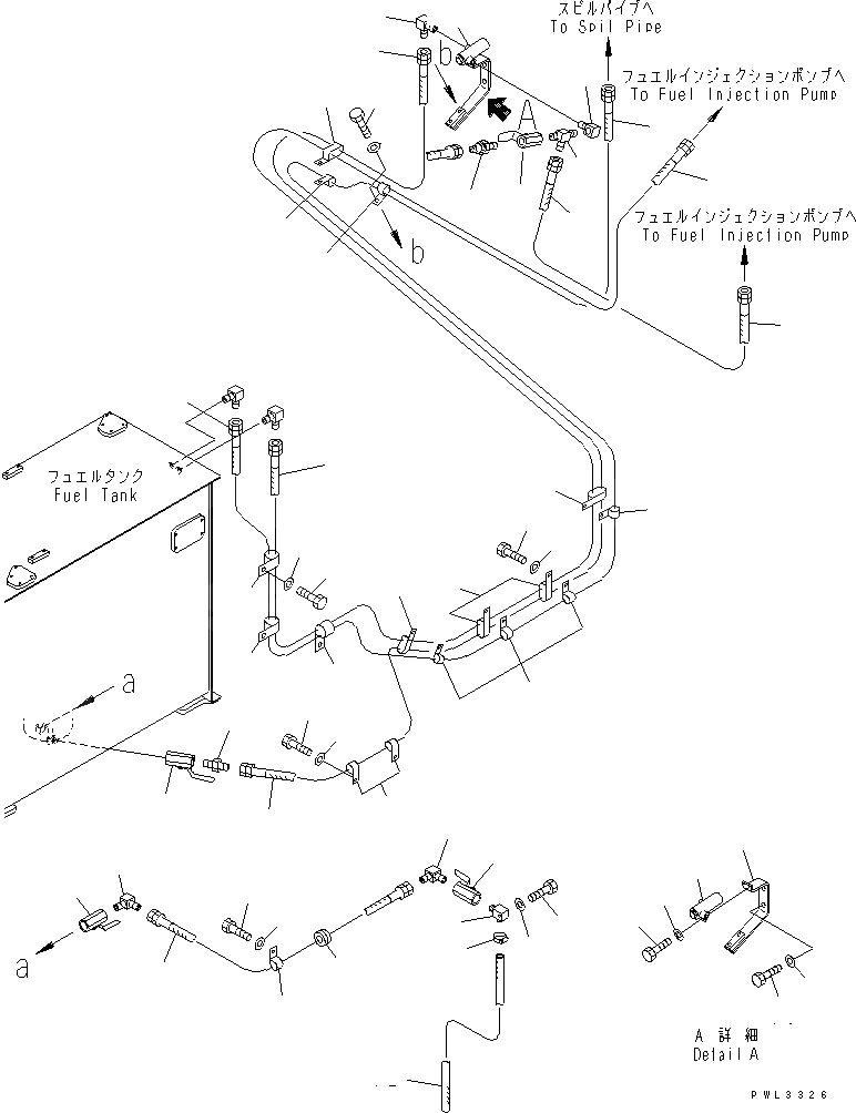 Схема запчастей Komatsu PC1100-6 - ТОПЛИВН. ЛИНИЯ (МОРОЗОУСТОЙЧИВ. СПЕЦИФ-Я) ТОПЛИВН. БАК. AND КОМПОНЕНТЫ