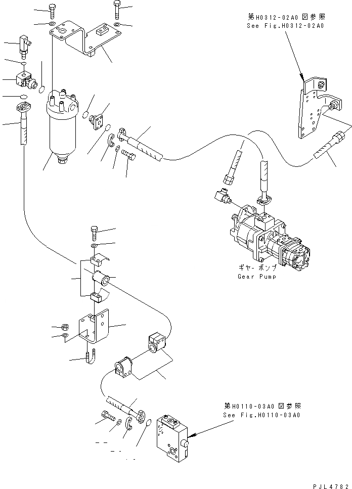 Схема запчастей Komatsu PC1100-6 - ЛИНИЯ НАСОСА PPCS (НАСОС ПОДАЮЩ.) (МОРОЗОУСТОЙЧИВ. СПЕЦИФ-Я)(№7-) ГИДРАВЛИКА