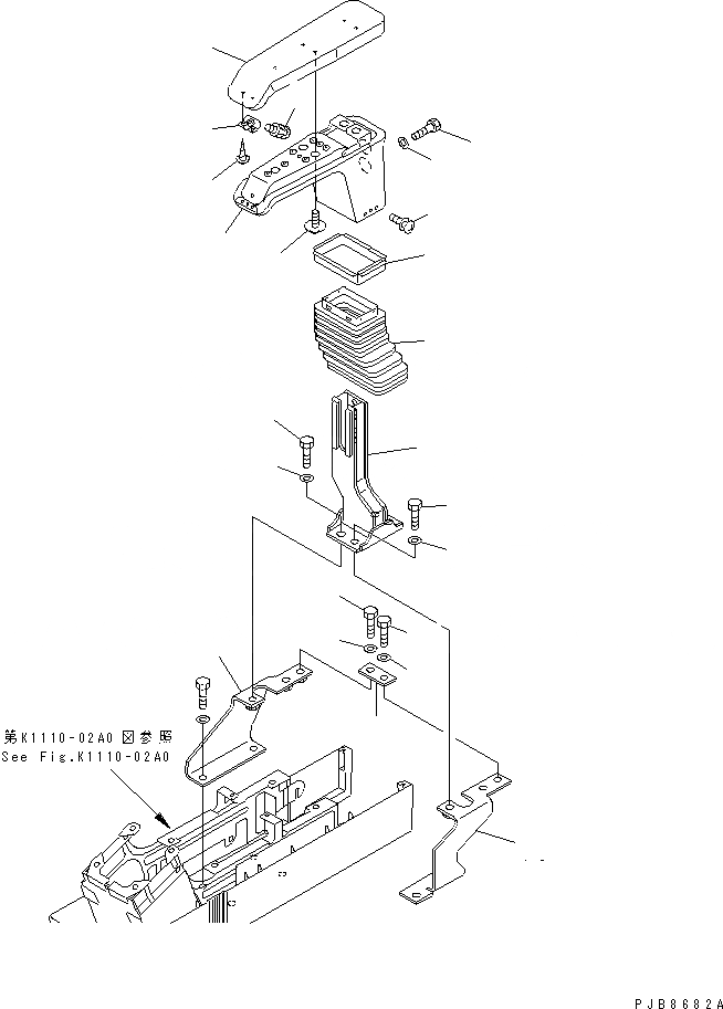 Схема запчастей Komatsu PC1100-6 - ОСНОВН. КОНСТРУКЦИЯ (ЛЕВ. СТОЙКА) (ПОДЛОКОТНИК) (WRIST УПРАВЛ-Е)(№8-) КАБИНА ОПЕРАТОРА И СИСТЕМА УПРАВЛЕНИЯ