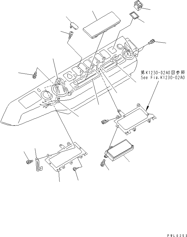 Схема запчастей Komatsu PC1100-6 - ПАНЕЛЬ И ОСНОВ. (БЕЗ РАДИО) (БЕЗ КОНДИЦИОНЕРА) (ДЛЯ EC)(№-7) КАБИНА ОПЕРАТОРА И СИСТЕМА УПРАВЛЕНИЯ