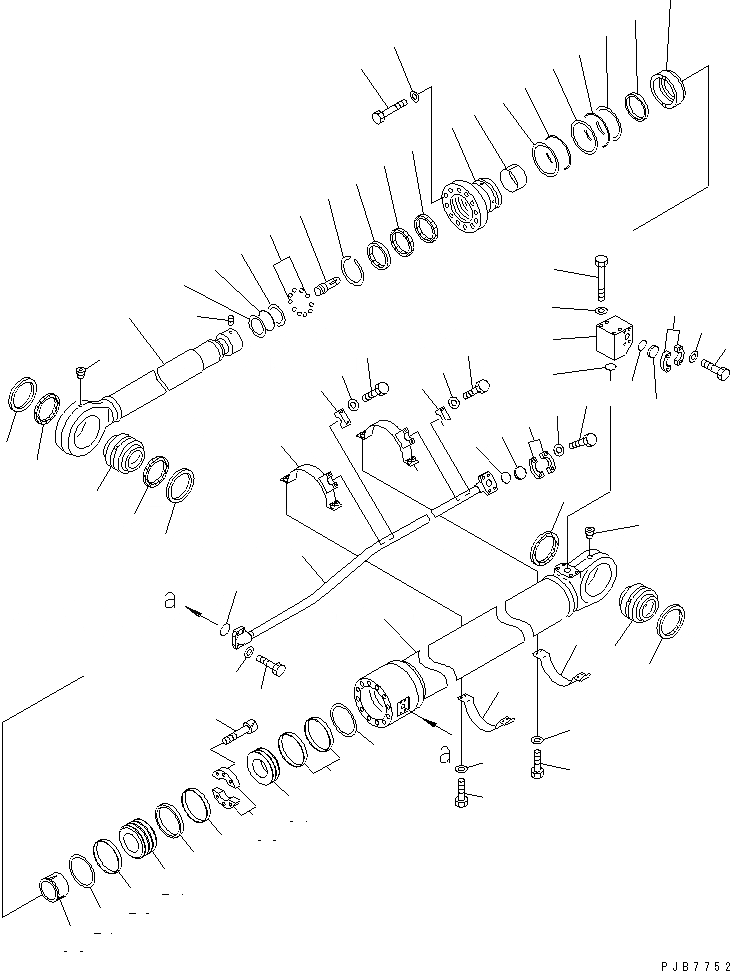 Схема запчастей Komatsu PC1100-6 - ЦИЛИНДР РУКОЯТИ(FR ЭКСКАВАТ.) ОСНОВН. КОМПОНЕНТЫ И РЕМКОМПЛЕКТЫ